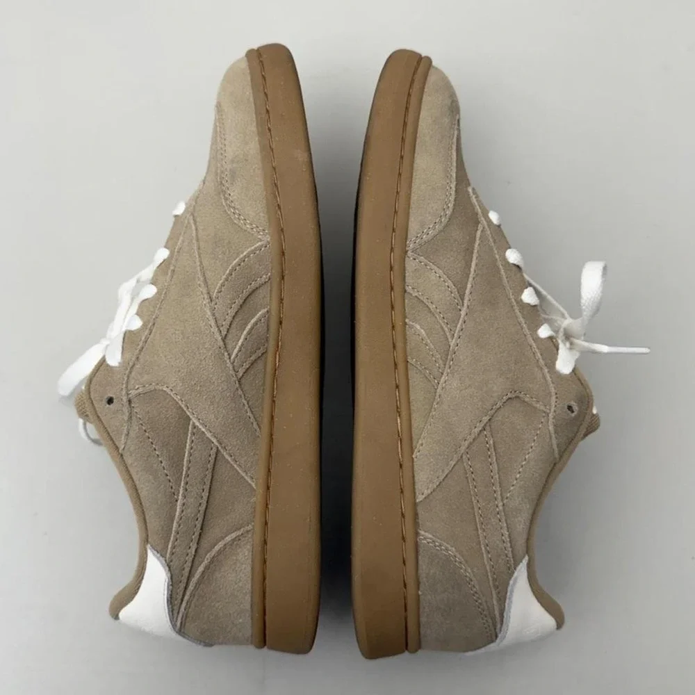 Reebok Forte Lounger Sneakers Tan Brown Suede Gum Bottom Retro Trainers US 8.5